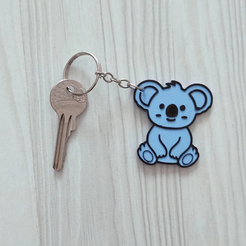 koala2.png STL file Charming Koala Keychain - Personalized Animal Key Holder・3D printable design to download
