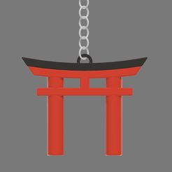 porte-clé-torii-japonais-1.jpg Free STL file Japanese Torii key ring.・3D printing idea to download