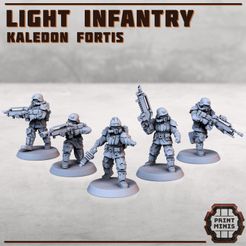 Light-Infantry-Front.jpg Light Infantry Troops x5 - Kaledon Fortis