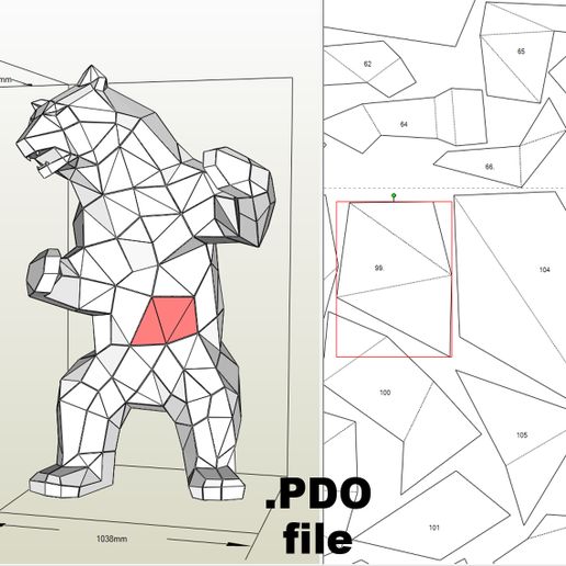 🐻 DIY Metal Oso Plantilla Escultura de soldadura,Digital Low Poly Oso ...