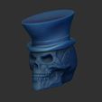 Shop3.jpg Skull with top hat hollow inside, eyes closed
