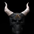 Celtic-SkullIII0000.png Skull Keltic with horns Celtic Skull