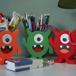 1.jpg Free STL file Pen Box - Monster B・3D printer model to download