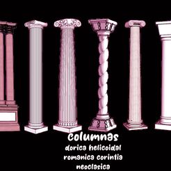 columnas.jpg Datei STL Römische dorische Säulen Römische korinthische Säulen・Modell für 3D-Druck zum herunterladen