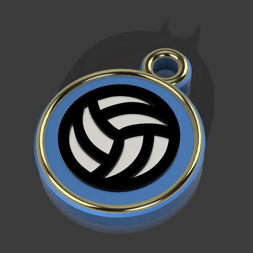Volleyball Pendant 3D model