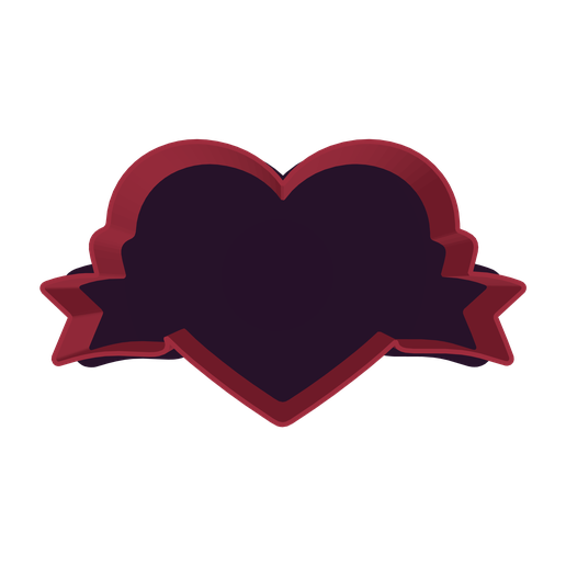 Heart with Love Banner (Baking Mold)