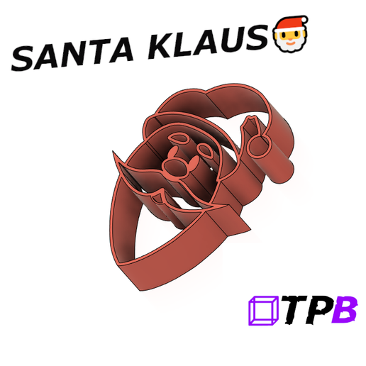 santa klaus🎅 cookie cutter 3D model