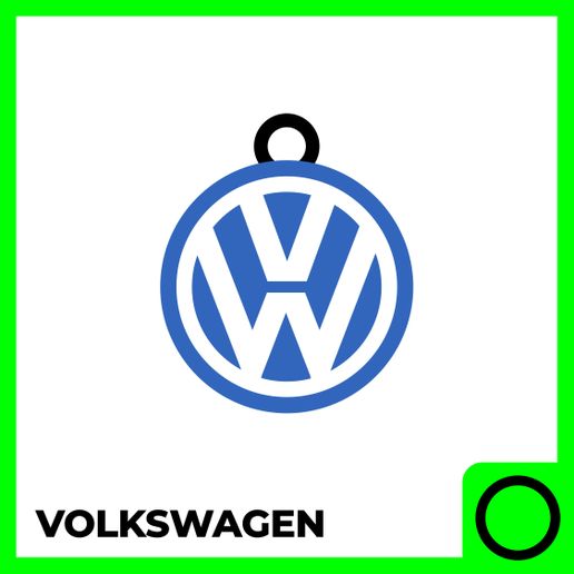 Volkswagen Keychain 3D Model – Car Logo Keyring