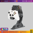 BASE-VIDEOJUEGOS-PUBLI8.png Console control stand 3D xbox pplay station Universal Controller Controller Stand Headphone Holder headphone holder headset stand