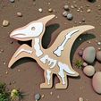 2-2.jpg Pterodactyl Dinosaur Skeleton Puzzle – Educational Toy – DIY Assembly Model – STL File