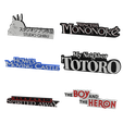 ghibli-pack.png 3D MULTICOLOR LOGO/SIGN - Studio Ghibli Movie Logos Pack