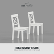 IKEA INGOLF CHAIR DOLLHOUSE MINIATURE 1:12 SCALE 1:12 Miniature model of IKEA-INSPIRED Ingolf Chair for 1:12 Dollhouse