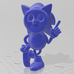 Sonic1.png Файл STL Ежик Томас・Модель 3D-принтера для скачивания