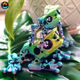 4.png Mushroom Frog, Articulating Frog, Fungus Frog, Cinderwing3D, Articulating Flexible Fidget Cute Print in Place No Supports