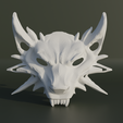 1.png Witcher Wolf Costume Face Mask 3D print model