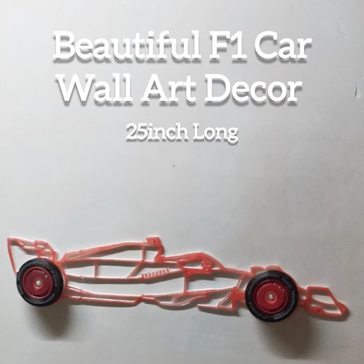 Beautiful F1 Car Wall Art Decoration with Moving Wheels 3D model
