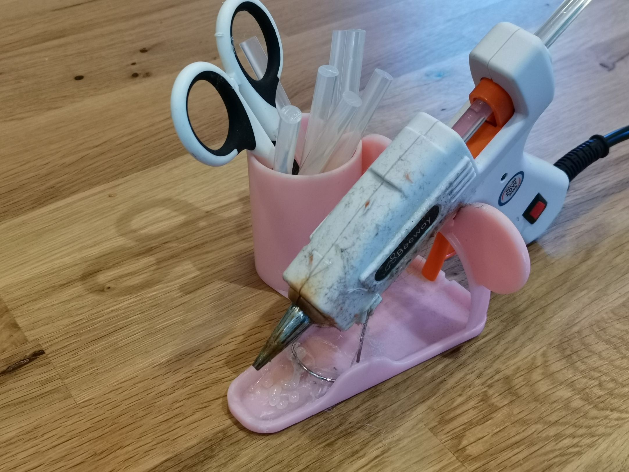 Download STL file Glue Gun Holder Mouse Ears • 3D printable template