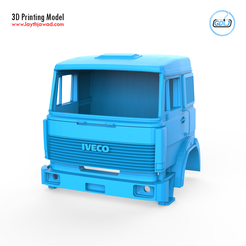 01.png STL file Iveco 190 38 IT Runner Cabin・3D printer model to download