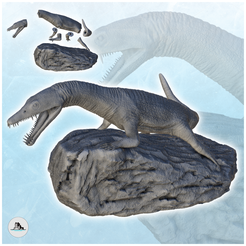 0-10.png Nothosauridae dinosaur (10) - High detailed Prehistoric animal HD Paleoart