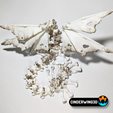 Still3.png Hollow Dragon, Articulating Bone Dragon, Halloween, Cinderwing3D, Print-in-place