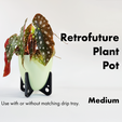 DriptrayPreview-Medium.png Retrofuturistic Medium Plant Pot