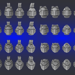 heads1-render.png Archivo STL Ultra marines "pitufos" Vet Heads・Modelo imprimible en 3D para descargar
