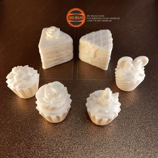 🦷 Sweet Tooth Collection: 6 High-Detail Miniature Desserts・ STL File ...