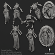 Breakdown_FemaleBodies.png Fichier STL Guerriers de la guerre maudite - 01 - Elfes maudits・Plan imprimable en 3D à télécharger