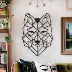 decoration-murale-metal-loup.jpg Wall sculpture of wolf face 2D