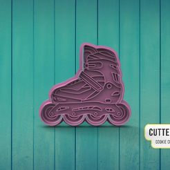patin2.jpg Fichier STL Rollers Skate Inline Skates Cookie cutter・Modèle à télécharger et à imprimer en 3D