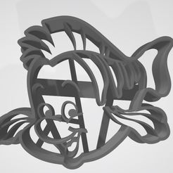 pez.jpg Fichier STL Flet (La Petite Sirène) - Emporte-pièce / emporte-pièce à biscuits・Design pour impression 3D à télécharger