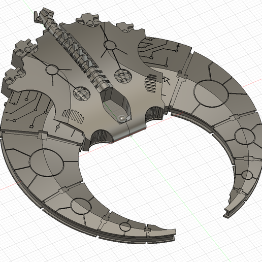 Necron Croissant Attack ship 3D model