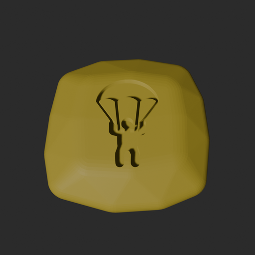 Parachutist Stone - 3D Printable Game Token