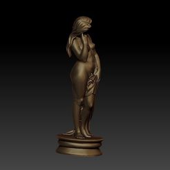 orientalGirl1.jpg Free STL file oriental girl sculpture・Model to download and 3D print