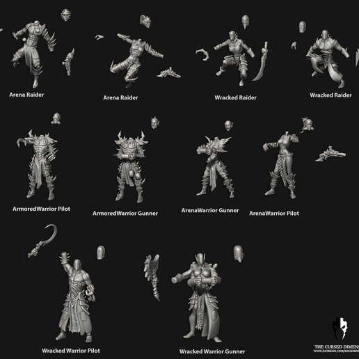 SpacePirates_Breakdown_Crew.png 3D file Space Pirates - Cursed Warriors・3D printing template to download, edgeminiatures