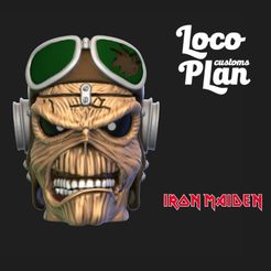 eddie-aces-pencil.jpg STL file Iron Maiden Eddie Aces High Pencil Holder・3D printing design to download