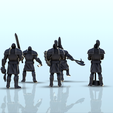40.png Set of 5 medieval soldiers (+ pre-supported version) (15) - Darkness Chaos Medieval Age of Sigmar Fantasy Warhammer