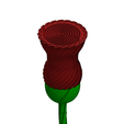 Flower-2-and-stem-iso-closeup.png Flower and Stem designed for vase mode/spiralize outer contour mode