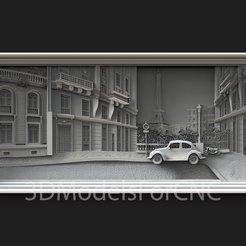 1.png Archivo 3D Modelo 3D Archivo STL para CNC Router Láser e Impresora 3D Street Landscape 2・Modelo de impresora 3D para descargar