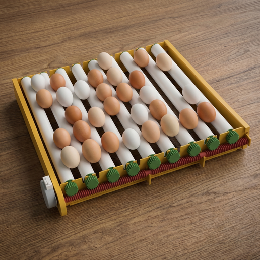 Automatic Egg Turner System – 3D Printable Incubator Mechanism (Worm Gear)