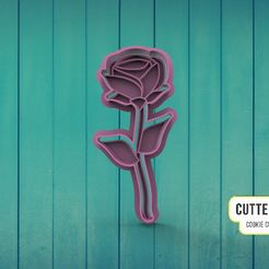 rosa.jpg Fichier STL Découpeur de biscuits en forme de rose rouge・Modèle à télécharger et à imprimer en 3D