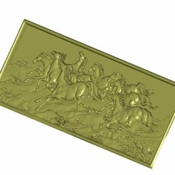eight_horse3.jpg Download free STL file horses background wall relief 3d model • 3D printable design, stlfilesfree