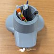 PXL_20251114_124252633.jpg Porte-stylos Tetrapod imprimé en 3D - Organisateur de bureau minimaliste et moderne