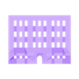building_slim-LowWall_LongFront.stl Modular 6mm Highrise Buildings
