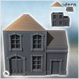 2.jpg Modern slate-roofed building with annex and upper floor (20) - Modern WW2 WW1 World War Diaroma Wargaming RPG Mini Hobby