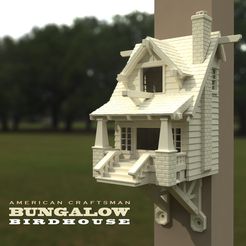 birdhouse.jpg Fichier 3D gratuit la cabane à oiseaux American Craftsman Bungalow・Design à télécharger et à imprimer en 3D