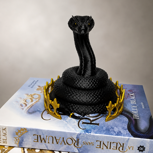 Serpent and The Broken Crown Display – Romantasy Bookshelf Decor – 3MF / STL