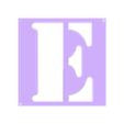 LETTER E.stl ТРАФАРЕТ БУКВЫ E