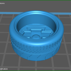 wheel-and-tire.png Descargar archivo STL Rueda de pajarita 1:24/25 • Diseño imprimible en 3D, northwindcustoms