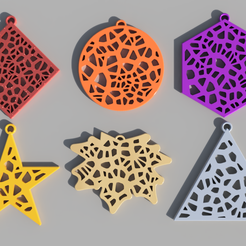 colección-voronoi.png Fichier STL collection de boucles d'oreilles voronoi・Design pour imprimante 3D à télécharger